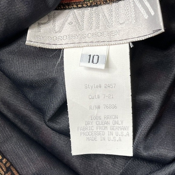 Platinum by Dorothy Schoelen Sz M 10 Skirt Tunic Set Vintage 80s NEW OLD STOCK - Picture 16 of 16